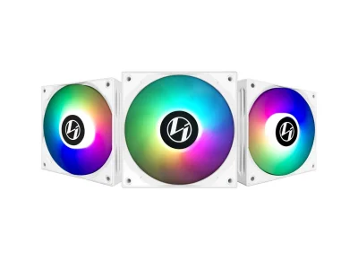 LIAN LI ST120- FANS , WHITE COLOR , 3 FANS PACK