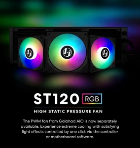 LIAN LI ST120- FANS , BLACK COLOR , 3 FANS PACK