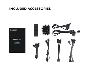LIAN LI ST120- FANS , BLACK COLOR , 3 FANS PACK