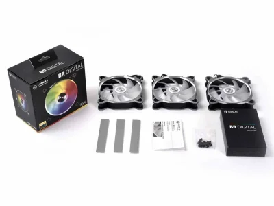 LIAN LI BORA  Fan, 3 FANS Pack - Grey Frame