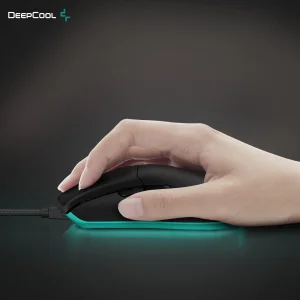 DeepCool MG510 Gaming Mouse 19,000 DPI PAW3370 Optical Sensor with 6 Programmable Buttons 400IPS Wireless Gaming Mouse RGB with Detachable Cable 1000Hz Gaming Mice Compatible with PC/MAC, Black