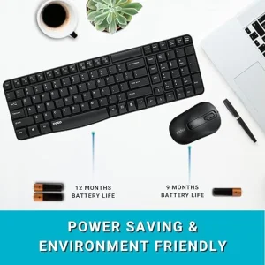 Rapoo X1800S Wireless Keyboard and Mouse (Black)