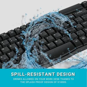 Rapoo X1800S Wireless Keyboard and Mouse (Black)