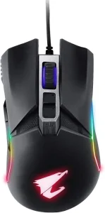 GIGABYTE AORUS M5 RGB 16000 dpi Optical Sensor Fully Programmable and Saved Onboard 16.7M Customizable Lighting Gaming Mouse - GM-AORUS M5,Black